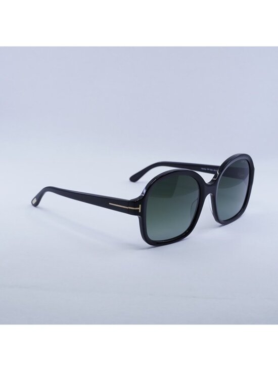 Tom Ford Hanley FT1034 01B Sunglasses Shiny Black Square Frame, Smoke Lenses main image 7